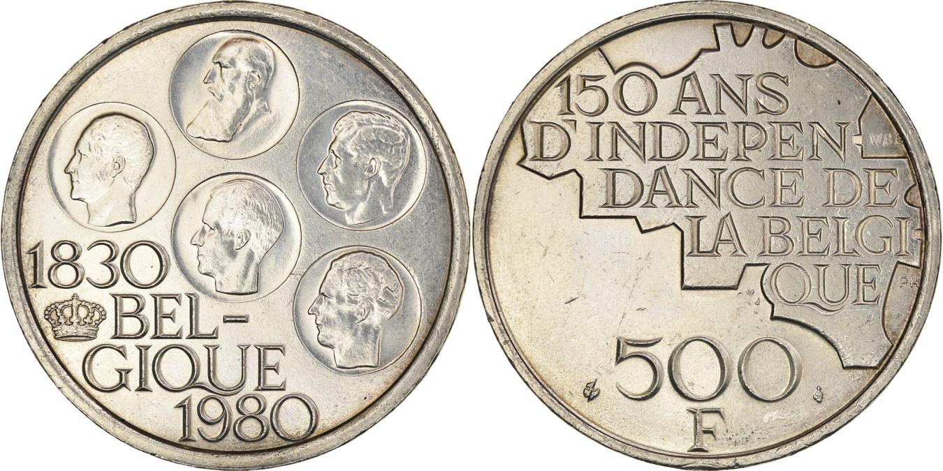 Coin, Belgium, 500 Francs, 1980, Brussels, , Silver Clad Copper-Nickel