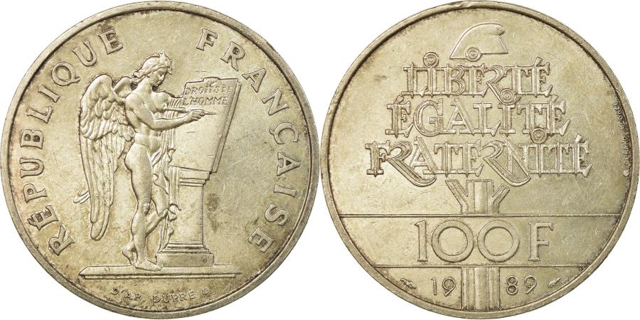 World Coins - Coin, France, Droits de l'Homme, 100 Francs, 1989, , Silver, KM:970