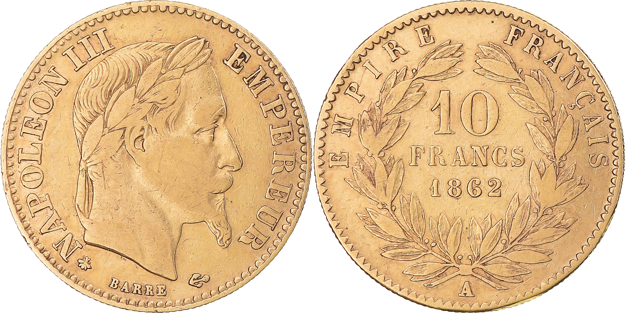 Coin, France, Napoleon III, 10 Francs, 1862, Paris, , Gold, KM:800.1