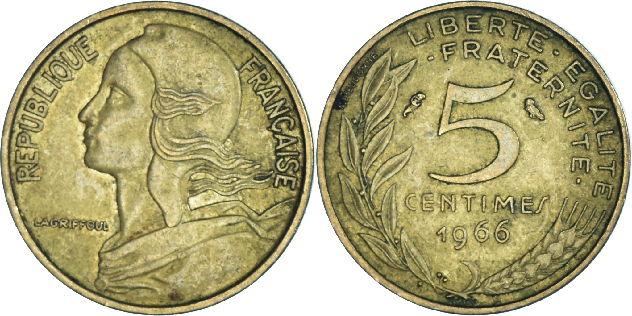 Coin, France, 5 Centimes, 1966 | European Coins