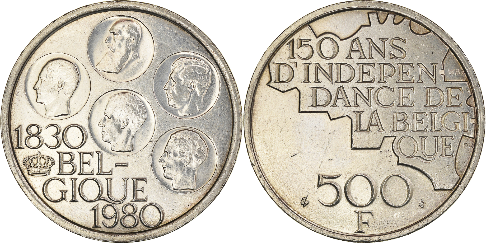 Coin, Belgium, 500 Francs, 1980, Brussels, , Silver Clad Copper-Nickel