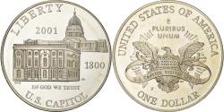 Us Coins - United States, Dollar, U.S Capitol, 2001, U.S. Mint, Proof, Silver,