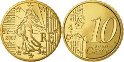 World Coins - France, 10 Euro Cent, 2007, Proof / BE, , Brass, KM:1410
