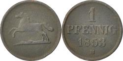 World Coins - Coin, German States, BRUNSWICK-WOLFENBUTTEL, Wilhelm, Pfennig, 1853,