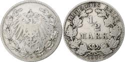 World Coins - Coin, GERMANY - EMPIRE, 1/2 Mark, 1906, Munich, , Silver, KM:17