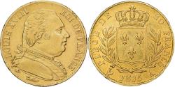 World Coins - France, Louis XVIII, 20 Francs, Louis XVIII, 1815, Paris, Gold,