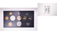 World Coins - Coin, France, Coffret 1 c. à 100 frs., 2001, Monnaie de Paris, BE,