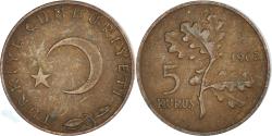 World Coins - Coin, Turkey, 5 Kurus, 1962