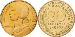 World Coins - Coin, France, Marianne, 20 Centimes, 1980, Paris, série FDC,