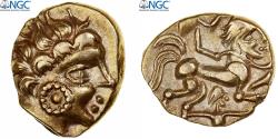 Ancient Coins - Veneti, Namnetes, 1/4 Stater, 2nd-1st centuries BC, Gold, NGC,