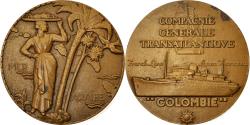 World Coins - France, Medal, Compagnie Générale Transatlantique, Colombie, Shipping, Renard