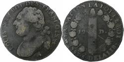 World Coins - France, Louis XVI, 12 Deniers, 1793 / AN 5, Paris, Cuivre,