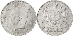 World Coins - Coin, Monaco, Louis II, 5 Francs, 1945, , Aluminum, KM:122, Gadoury:135