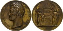 World Coins - France, Medal, Charles X, Monument aux Martyrs de Quiberon, ND (1825), Bronze