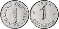 World Coins - France, Centime, Épi, 1986, Monnaie de Paris, série FDC, Stainless Steel