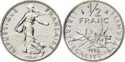 World Coins - France, 1/2 Franc, Semeuse, 1995, Paris, BU, Nickel, , Gadoury:429
