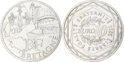 World Coins - France, 10 Euro, Bretagne, Euros des régions, 2011, FDC, , Silver