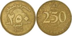 World Coins - Lebanon, 250 Livres, 2003