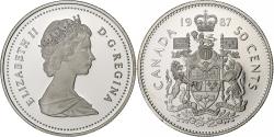 World Coins - Canada, Elizabeth II, 50 Cents, 1987, Ottawa, Proof, Nickel, , KM:75.3