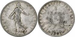 World Coins - France, Franc, Semeuse, 1907, Paris, Silver, , Gadoury:467, KM:844.1