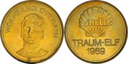World Coins - Germany, Token, Shell, Traum-Elf, Football, Wolfgang Overhat, 1969,