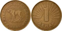 World Coins - Coin, Macedonia, Denar, 2001, , Brass, KM:2