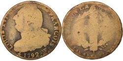 World Coins - Coin, France, 2 sols françois, 2 Sols, 1792, Lille, , Bronze