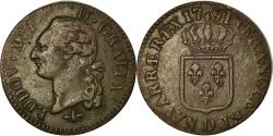 World Coins - Coin, France, Louis XVI, Sol à l'Ecu, 1791, Lyon, , Copper