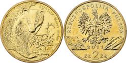 World Coins - Poland, 2 Zlote, 2011, Warsaw, Brass, , KM:762