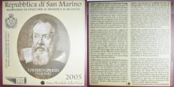 World Coins - San Marino, 2 Euro, Galileo Galilei, 2005, Rome, Special Unc.,