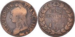 World Coins - Coin, France, Dupré, 5 Centimes, AN 5, Strasbourg, , Bronze, KM:640.4