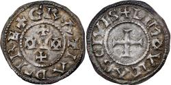 World Coins - France, Eudes, Denarius, 980-1000, Limoges, Immobilized type, Silver,