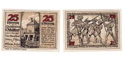 World Coins - Banknote, Germany, Schuttorf, 25 Pfennig, personnage, 1921 UNC(63) Mehl:1202.1