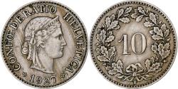 World Coins - Switzerland, 10 Rappen, Libertas, 1927, Bern, Copper-nickel, , KM:27