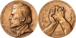 World Coins - France, Medal, Eugène Delacroix, Bronze, Preault,