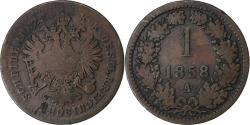World Coins - Austria, Franz Joseph I, Kreuzer, 1858, Vienna, Copper, , KM:2186