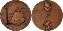 World Coins - France, Medal, Électrification de Paris à Lyon, 1952, Copper, Renard