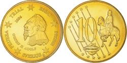 World Coins - Sweden, 10 Euro Cent, 2004, unofficial private coin, , Copper Plated