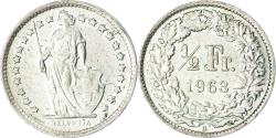 World Coins - Coin, Switzerland, 1/2 Franc, 1963