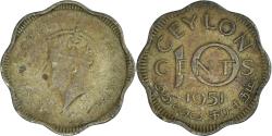 World Coins - Coin, Ceylon, 10 Cents, 1951