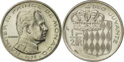 World Coins - Coin, Monaco, Rainier III, 1/2 Franc, 1974, , Nickel, KM:145
