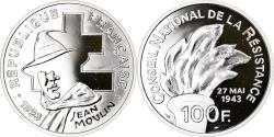 World Coins - Coin, France, Jean Moulin, 100 Francs, 1993, BE, , Silver, KM:1023