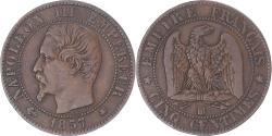 World Coins - Coin, France, Napoleon III, 5 Centimes, 1857, Strasbourg, Rare,