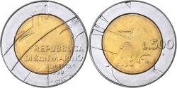 World Coins - San Marino, 500 Lire, 1990, Rome, Bi-Metallic, , KM:256