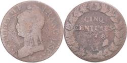 World Coins - Coin, France, Dupré, 5 Centimes, AN 8, Metz, , Copper, Gadoury:126a