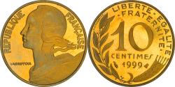 World Coins - Coin, France, Marianne, 10 Centimes, 1999, Paris, Proof / BE,