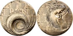 World Coins - France, Medal, Calendrier, Femme aux Colombes, 2004, Bronze, Mayot,