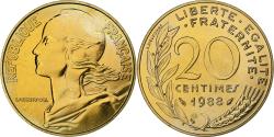 World Coins - France, 20 Centimes, Marianne, 1988, Paris, FDC, Aluminum-Bronze,
