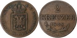 World Coins - Austria, Franz Joseph I, 2 Kreuzer, 1848, Vienna, Copper,