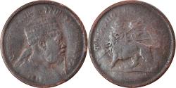 World Coins - Coin, Ethiopia, Menelik II, 1/32 Birr, 1889, , Copper Or Brass, KM:11